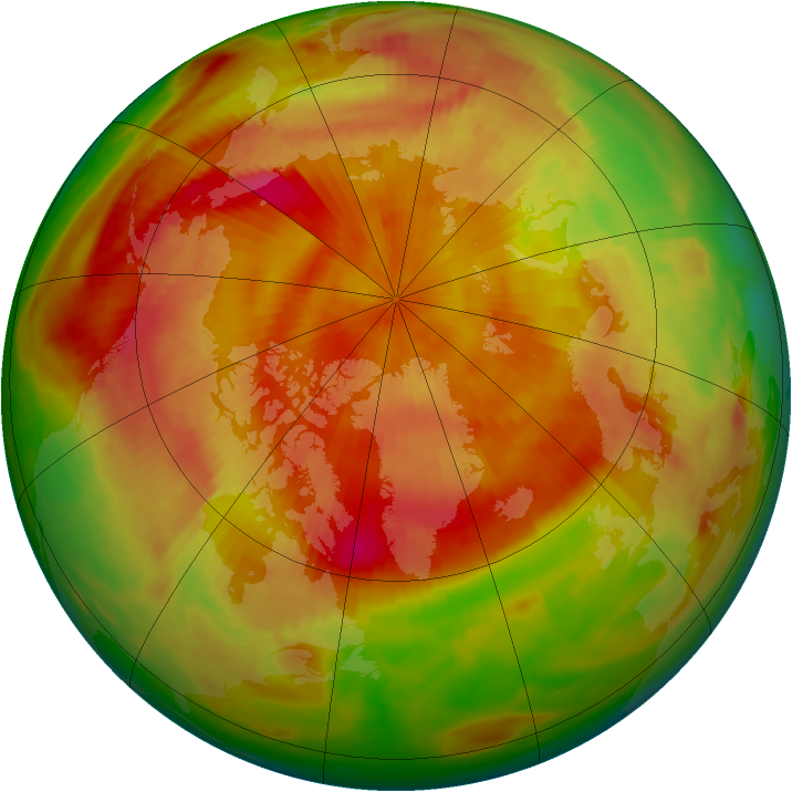 Arctic ozone map for 30 April 1982